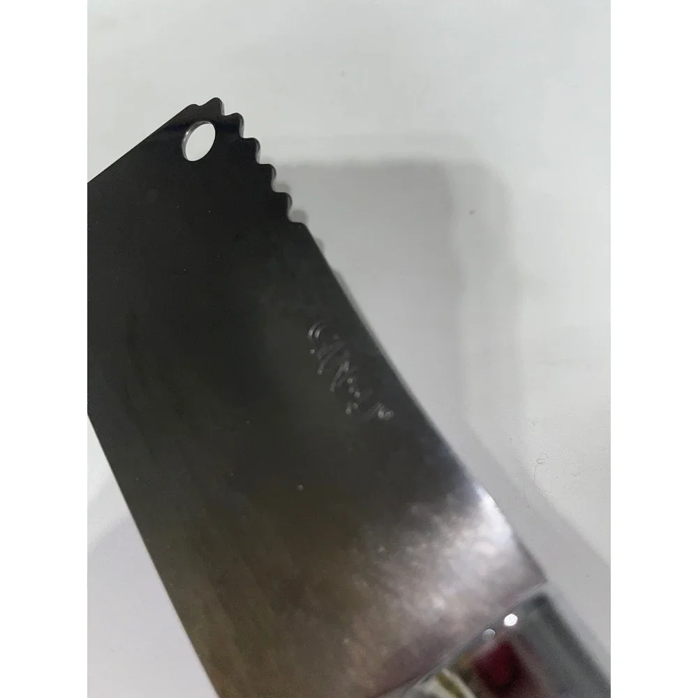 Ginsu Knife Brown Plastic Handle Stainless USA Chef Knife & Meat Cleaver